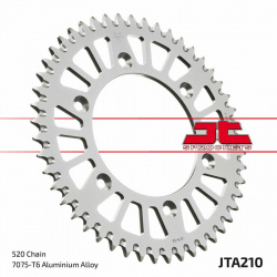 Couronne JT SPROCKETS aluminium ultra-light anti-boue 210-520