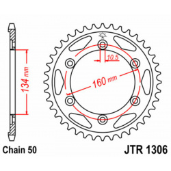 Couronne JT SPROCKETS acier standard 1306 - 530