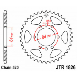 Couronne JT SPROCKETS acier standard 1826 - 520