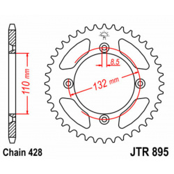 Couronne JT SPROCKETS acier standard 895 - 428