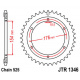 Couronne JT SPROCKETS acier standard 1346 - 525