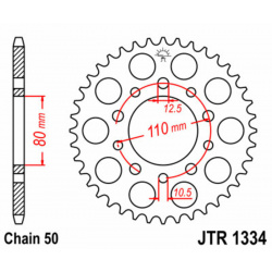 Couronne JT SPROCKETS acier standard 1334 - 530