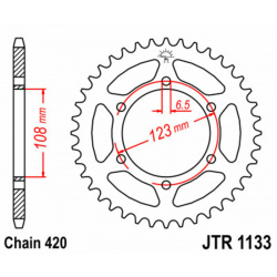 Couronne JT SPROCKETS acier standard 1133 - 420
