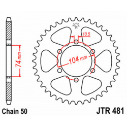 Couronne JT SPROCKETS acier standard 481 - 530