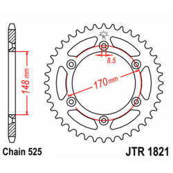 Couronne JT SPROCKETS acier standard 1821 - 525