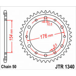 Couronne JT SPROCKETS acier standard 1340 - 525
