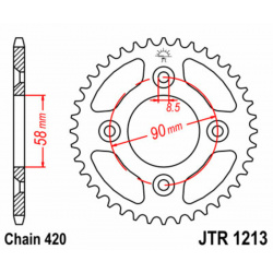 Couronne JT SPROCKETS acier standard 1213 - 420