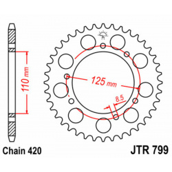 Couronne JT SPROCKETS acier standard 799 - 420