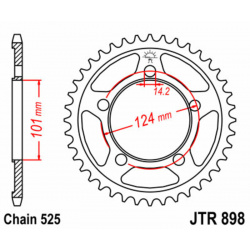 Couronne JT SPROCKETS acier standard 898 - 525