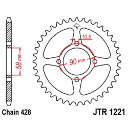 Couronne JT SPROCKETS acier standard 1221 - 428