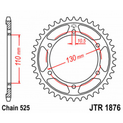 Couronne JT SPROCKETS acier standard 1876 - 525