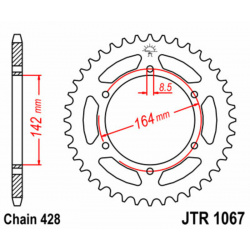 Couronne JT SPROCKETS acier standard 1067 - 428