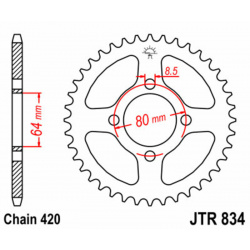 Couronne JT SPROCKETS acier standard 834 - 420