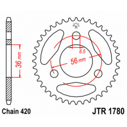 Couronne JT SPROCKETS acier standard 1780 - 420