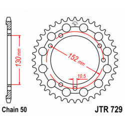 Couronne JT SPROCKETS acier standard 729 - 530