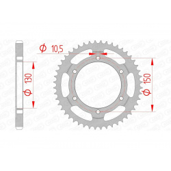 Couronne AFAM acier standard 10502 - 525