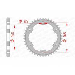 Couronne AFAM acier standard 92634 - 525