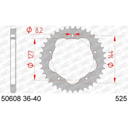 Couronne AFAM acier standard 50608K - 525