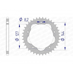 Couronne AFAM aluminium 51607 - 520