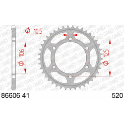 Couronne AFAM acier standard 86606 - 520