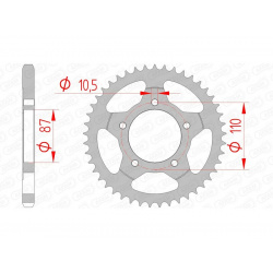 Couronne AFAM acier standard 14404 - 525