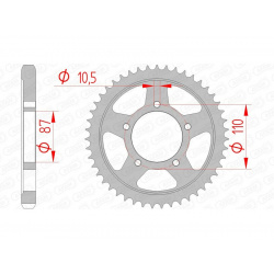 Couronne AFAM acier standard 14601 - 530