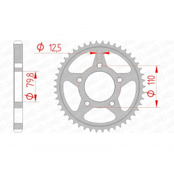 Couronne AFAM acier standard 86600 - 530