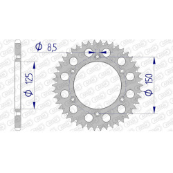 Couronne AFAM aluminium Ultra-Light anti-boue 72304 - 520