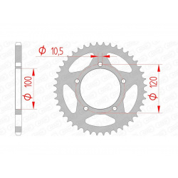 Couronne AFAM acier standard 35801 - 520