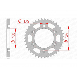 Couronne AFAM acier standard 50609 - 525