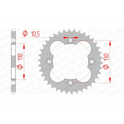 Couronne AFAM acier standard 10318 - 520