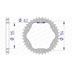 Couronne AFAM aluminium 51803 - 525