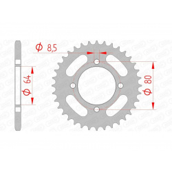 Couronne AFAM acier standard 12101 - 420