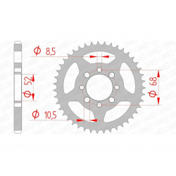 Couronne AFAM acier standard 14101 - 428