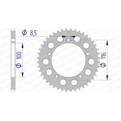 Couronne AFAM aluminium 17100420