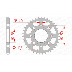 Couronne AFAM acier standard 10201 - 428