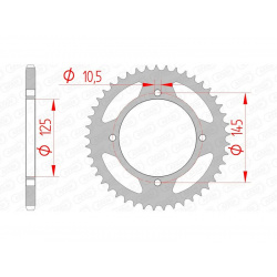 Couronne AFAM acier standard 12505 - 520