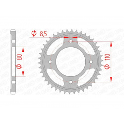 Couronne AFAM acier standard 10235 - 428