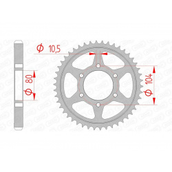 Couronne AFAM acier standard 16604 - 530