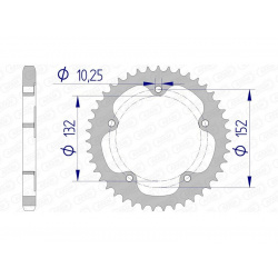 Couronne AFAM aluminium 93836 - 525