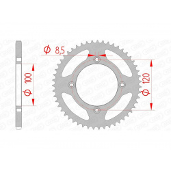 Couronne AFAM acier standard 38101 - 420