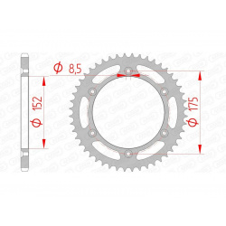 Couronne AFAM acier standard 12508 - 520