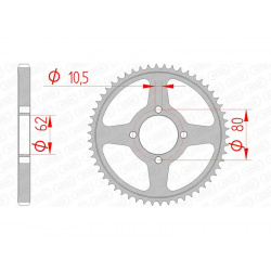 Couronne AFAM acier standard 12224 - 428