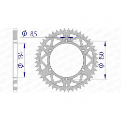 Couronne AFAM aluminium Ultra-Light anti-boue 17206520