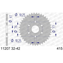 Couronne AFAM aluminium Ultra-Light 11207 - 415