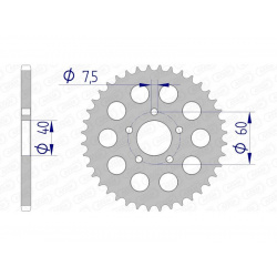 Couronne AFAM aluminium 72105 - 415