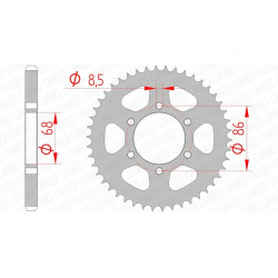 Couronne AFAM acier standard 16201 - 428