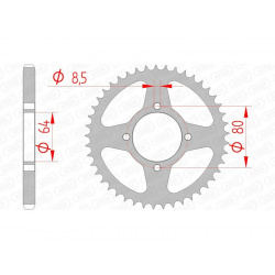 Couronne AFAM acier standard 12200 - 428