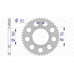 Couronne AFAM aluminium 93303 - 520