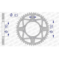 Couronne AFAM aluminium Ultra-Light anti-boue 72306 - 520